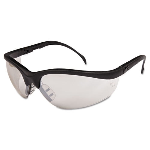 Klondike Safety Glasses, Black Matte Frame, Clear Mirror Lens, 12/box | Bundle of 2 Boxes