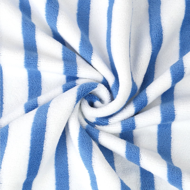 JML Large Stripe Bath Towel Set 4 Pack, 30"x60", Stripe Pink & Blue, 400GSM, Soft, Absorbent, Microfiber Towel Quick Drying, Lint-free, No Fading