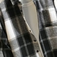 thumbnail image 3 of Men's Casual Plaid Shirt Plus Size Color Block Button Down Shirt Loose Fit Lapel Long Sleeve Shirt, 3 of 3