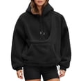 thumbnail image 5 of FUZHIQ Womens Cat Dog Carrier Hoodie Pet Pouch Sweatshirt Kangaroo Pocket Round Opening Hooded Pullover Top, 5 of 5