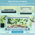 thumbnail image 4 of Reptile Terrarium Kit - Snake Terrarium & Bearded Dragon Tank with Clear Views Foldable Hermit Crab Cage, Lizard Tank & Crested Gecko Habitat Heat-Safe Iron Mesh Medium, 4 of 11