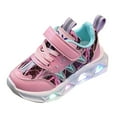 thumbnail image 1 of Espadrilles pour Tout-Petites Fille à DEL Lumineuses pour Enfants Unisexe Chaussures Illuminées à la Mode pour Tout-Petits Chaussures de Marche Tendance et Confortables (Rouge, 4,5-5,5 Ans), 1 of 6