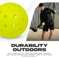 thumbnail image 5 of Outdoor Pickleballs - Official Size & Weight, Crack-Resistant, 40 Hole, USAPA Approved Pickle Ball for Tournament Play - Optic Yellow - 12 Count, 5 of 9