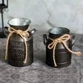 thumbnail image 5 of Isvgxsz Shabby Chic Milk Can Vase, Galvanized Finish Milk Can Vase Rustic Milk Jug Metal Flower Vase Petite Milk Bucket for Home, Kitchen, Living Room, Farmhouse Decor, Table Centerpieces, 5 of 8