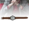 thumbnail image 4 of Vintage Men Watch, Quartz Large Dial, PU Leather Strap, Retro Wristwatch, Business Party, Built in Battery, Comfortable Wear, Simple Design, Suitable for Various Scenarios,, 4 of 7