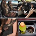 thumbnail image 2 of XYZCANDO Deer Camo Forest 14 Pack Car Seat Covers Full Set Steering Wheel Cover Auto Center Console Pad Seat Belt Pads Headrest Covers for Most Cars SUVs Sedans, 2 of 7