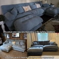 thumbnail image 3 of GAKMCIL 94.4" Loveseat Sofa, 2 Seater Modular Sectional Sofa with 2 Ottomans, Large L Shaped Sectional Fluffy Couch, Chenille Cloud Couch with Ottoman, Deep Seat Sofas for Living Home, 3 of 11