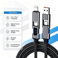 thumbnail image 7 of 4 in 1 USB C Cable 240W Fast Charging Multi Charger Cord with E-Mark Smart Chip, Nylon Braided Cable for Smartphones Tablets Laptops and More 5FT, 7 of 7