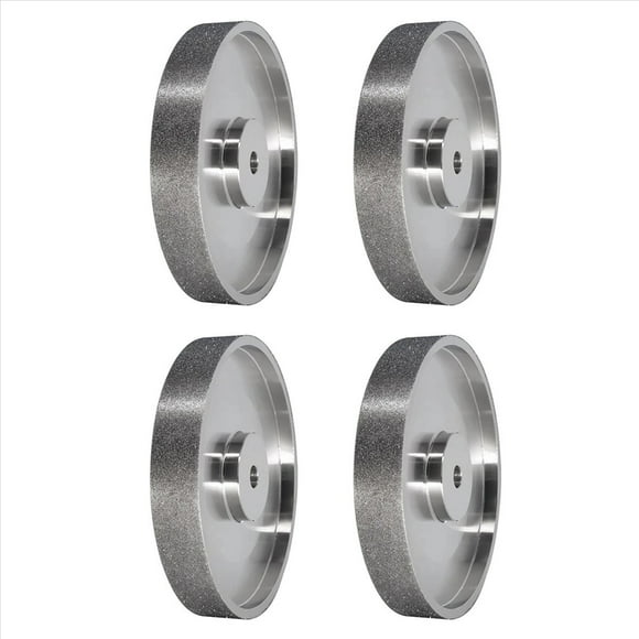 4X , 6Inch Dia X 1Inch Wide, with 1/2Inch Arbor, Diamond Grinding Wheel for Sharpening HSS, 80 Grit,4 x grinding wheel,Silver