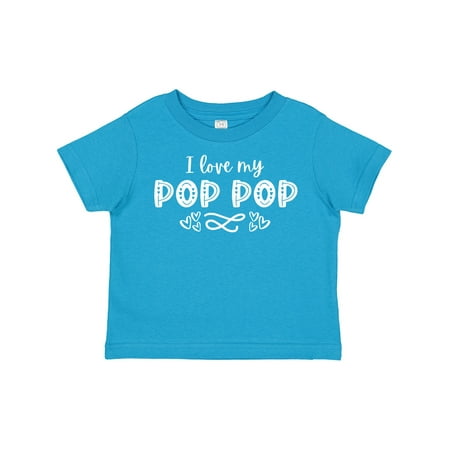 

Inktastic I Love My Pop Pop with Hearts Gift Toddler Boy or Toddler Girl T-Shirt