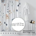 thumbnail image 2 of Watercolor Floral Shower Curtain Sets,Blue Beige Flowers Bathroom Curtains,Modern Minimalist White Bath Curtain, Waterproof Fabric with 12 Hooks 72x72 Inches, 2 of 6