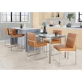 thumbnail image 2 of LumiSource Silver Orchid Forrest High Back Stainless Steel Dining Chair (Set of 2) Camel Faux Leather Faux Leather, 2 of 5