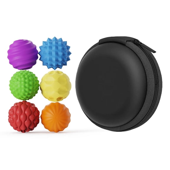 Silicone Magnetic Balls Fidget Toys, 6PCS Stress Relief Sensory Set for Adults & Teens, Fun Textured Gadgets for Anxiety, Office Desk Fidget Toy, Stocking Stuffer Gift for Women & Men