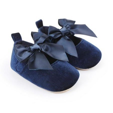 

Leonard Baby Girl Princess Shoes Toddler Non-slip Flat Soft-sole Cotton Rubber Crib Lovely Butterfly-knot Infant First Walkers 0-18m