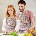 thumbnail image 3 of Pioneer Flower Floral Print Pattern Apron-Garden Aprons for Women with Pockets-Cotton Linen Waterproof Kitchen Cooking Gardening Aprons Adjustable for Kitchen,Cooking,BBQ and Salon 33x27 Inch, 3 of 7