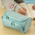 thumbnail image 2 of GBAYXJ Big Capacity Pencil Case High Large Storage Marker Pen Case Travel Simple Stationery Bag For Sch+ool College Organizer Te+ens Gir+ls Adults Stud+ents, 2 of 5