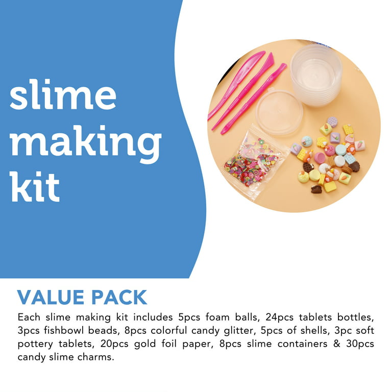 Incraftables Slime Making Kit with Charms, Beads, Glitters, Shells,  Bottles, Mix-ins Tools & More. 