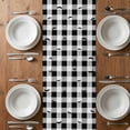 thumbnail image 6 of Halloween Table Runner - 90 Inch Long, Kitchen Dining Table Runner Dresser Scarves, Black White Plaid Horror Bat Spooky Halloween Farmhouse Decor for Coffee Tables Wedding Party Banquet, 6 of 8