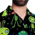 thumbnail image 5 of Alien Men's Casual Short Sleeve Button Down Shirts - Printed Summer Beach Tops for Men and Women, 5 of 6
