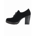 thumbnail image 3 of ZAPATO DE MUJER VESTIR NEGRO NOBUCK SINTETICO MARCA LEON 7400, 3 of 4