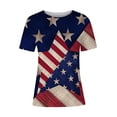 thumbnail image 4 of Lenago Blouses d'Été Grande Taille pour Femmes Mode T-shirt Décontracté à Manches Courtes Col Rond Imprimé Tenues du 4 Juillet pour Femmes, 4 of 5
