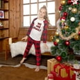 thumbnail image 2 of Odeerbi Christmas Pajamas For Family Matching Outfits Sets Casual Printed Top With Bottom Outfits Home Wear, 2 of 9