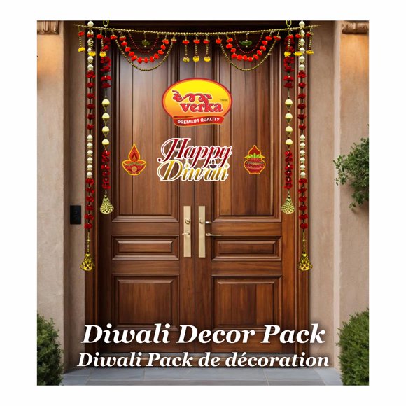 Verka Diwali Decor Value Pack, Red and White
