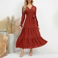 thumbnail image 1 of Gspmoly Robe d'Été, Nouvelle Robe Ajustée d'Automne et d'Hiver au Style Élégant avec Col, Manches, Jupe Plissée, Robe de Cocktail, Offres Prime, 1 of 7