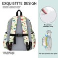 thumbnail image 5 of Dinosaur and Stone Beige Pattern Backpack for School, Cute School Bag with Adjustable Shoulder Straps and Padded Back, 13.4"x11"x4.7", 5 of 5