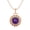 Bronze, variant on 6 MM Round Natural Amethyst 925 Silver Simple Celtic Knot Women Valentines Day Gifts Necklace