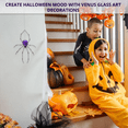 thumbnail image 3 of Spider Stained Glass Halloween Decorations Indoor Glass Halloween Decor HalloweenParty Gift Ornament L, 3 of 7