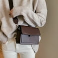 thumbnail image 2 of Mwjwdo Women's Vintage Wide Strap Small Square Crossbody Bag, Retro Flap PU Leather Single Shoulder Handbag for Casual Outfit Coffee, 2 of 7