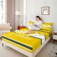 thumbnail image 4 of Homewish Girly Dreamy Dance 3pcs Twin Sheet Sets For Female Men Teens,Cheer Team Twin Fitted Sheet,Sport Theme Breathable Flat Sheet,Breathable Home Decor, 4 of 7