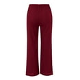 thumbnail image 6 of Red Womens Sweatpants Womens Daily Elastic Waist Pockets Straight Solid Color Casual Pants Loose Long Trousers Sweatpants Womens Fashion, 6 of 6