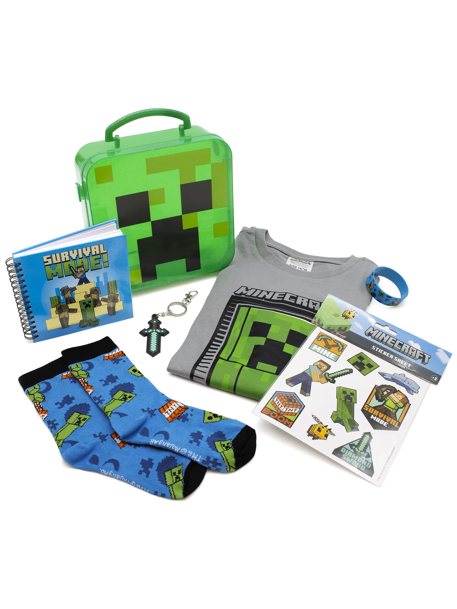 Minecraft Boys Graphic T-Shirt Gift Set, 7-Piece, Sizes 4-18