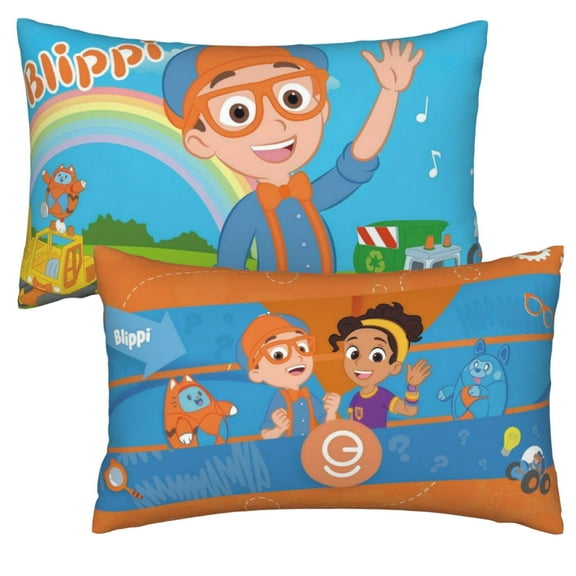 For Blippi Themed 1 Pack Pillowcase 20*30in Pillow Covers- Double Pattern Sided Super Soft Bedding