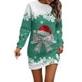 thumbnail image 1 of Krdevn Décoration de Noël, Robe à Capuche Décontractée Imprimée de Noël pour Femmes, 1 of 5