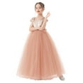 thumbnail image 2 of Ekidsbridal Girl Bridesmaid Flower Girl Dress - Sequins V-Back with Cap Sleeves 323-A (Size: 4-12), 2 of 5