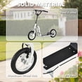 thumbnail image 6 of Aosom Youth Scooter Front and Rear Caliper Dual Brakes 12-Inch Inflatable Front Wheel Ride On Toy For Age 5+, White, 6 of 10