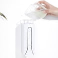 thumbnail image 2 of Dispensador de jabón de pared blanco Yjmei de 400 ml, dispensador de jabón para baño, gel de ducha, detergente para ropa, botella de plástico para cocina, hotel y hogar, 2 of 4