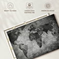 thumbnail image 6 of Elephant Stock Monochromatic World Map Wall Art - Horizontal Canvas Wall Art - Living Room Wall Decor - Map Canvas - Gray And Decor - 24" x 16", 6 of 8