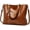 Brown, variant on CoCopeaunts Faux Leather Tote Bag for Women Large Capacity Handbag Top Handle Satchel Fashion Shoulder Bag Crossbody Bag Purse