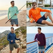 INGEAR Mens Lightweight SPF 50+ UV Protection Hoodie, Long Sleeve Rashguard with Pocket, Navy , XL