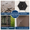 thumbnail image 5 of COBIZI 12x12 Pop-up Gazebo Screen Canopy with 5 Sidewalls and Mosquito Nettings for Camping, Tent Instant Screened House with Carrying Bag and Ground Stakes, Brown(Upgraded), 5 of 8