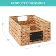 thumbnail image 7 of Best Choice Products Set of 4 12in Woven Water Hyacinth Pantry Baskets w/ Chalkboard Label, Chalk Marker - Natural, 7 of 7