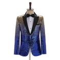 thumbnail image 1 of Vestido de actuación para caminar con lentejuelas degradadas para hombre, traje colorido, Top + pajarita, chaqueta de traje de presentador de club nocturno, 1 of 2