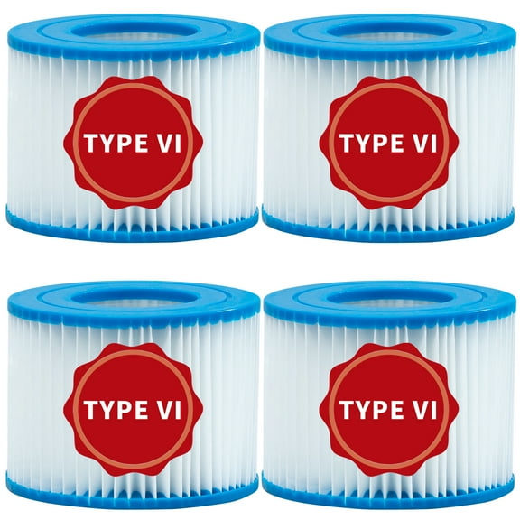 FTCBXT Type vi Hot Tub Filter Replaces 90352E 58323 90427E Hot Tub,Spa Filter Cartridge Inflatable Hot Tub Filters (4 Pack)
