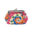 thumbnail image 2 of Wrapables® Canvas and Embroidered Floral Coin Purse Clutch Wallet (Set of 2), Light and Bright Pinks, 2 of 8
