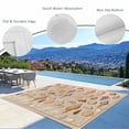 thumbnail image 3 of Retro Ocean Outdoor Rug for Patio/Deck/Porch, Non-Slip Large Area Rug 5 x 7 Ft, Brown Coastal Shells Conch Underwater Indoor Outdoor Rugs Washable Area Rugs, Reversible Camping Rug Carpet Runner, 3 of 8