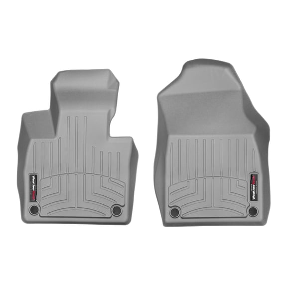 WeatherTech Custom Fit FloorLiners compatible with Volvo XC90, XC90 Recharge, XC90 Plug-In Hybrid - 1st Row (Driver & Passenger), Grey